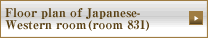 Floor plan of Japanese-Western room (room 831)